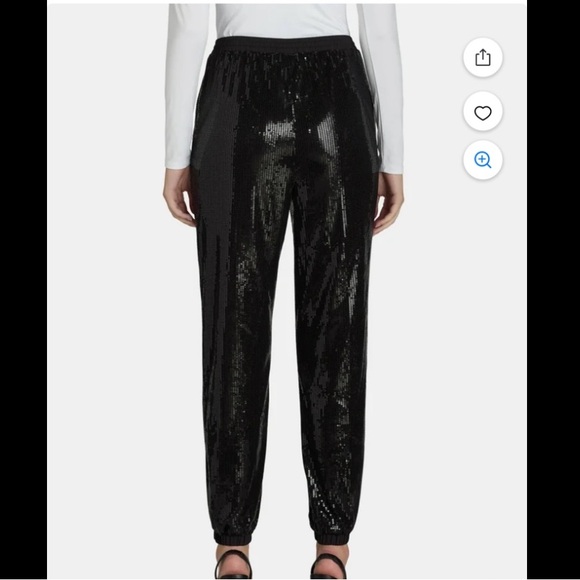 Time & Tru black sequined joggers - Picture 2 of 7